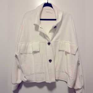 OVERSIZED FRENCH TERRY COTTON SHACKET